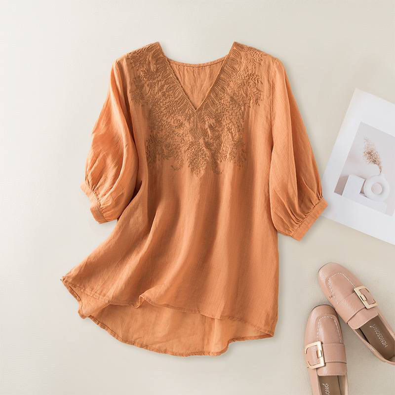 Pure Cotton Top With Elegance Embroidered