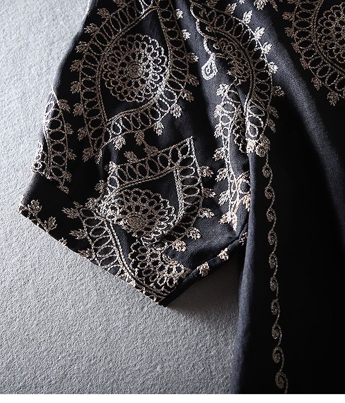 Boho Embroidered Linen Cotton Top
