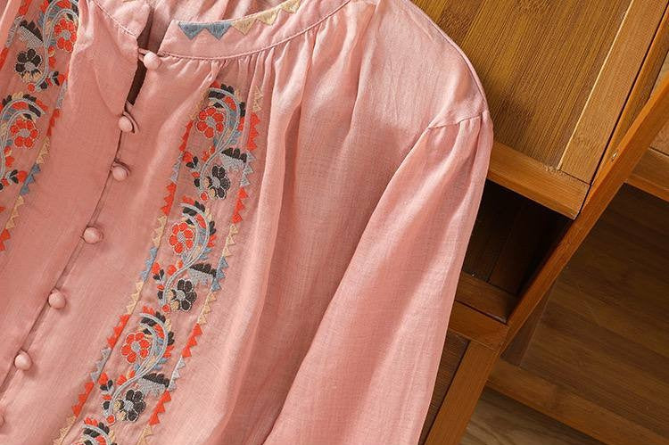 Pure Cotton Shirt With Beautiful Embroderied