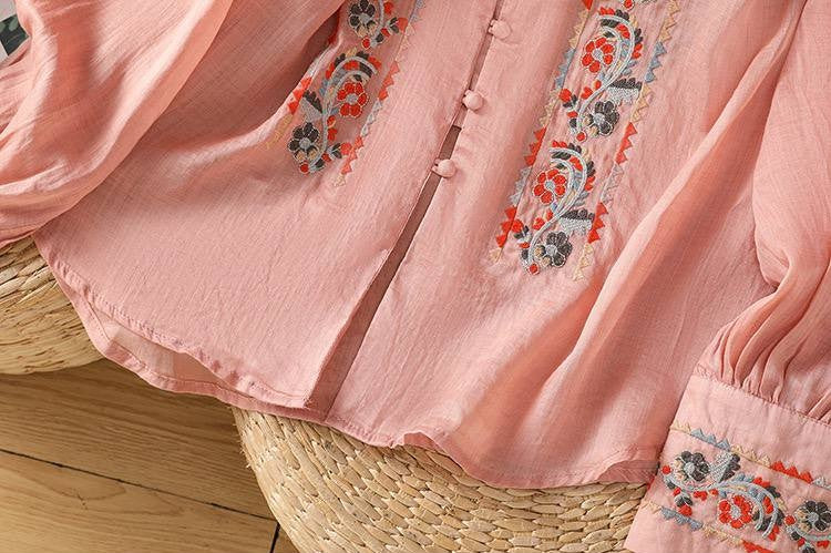 Pure Cotton Shirt With Beautiful Embroderied