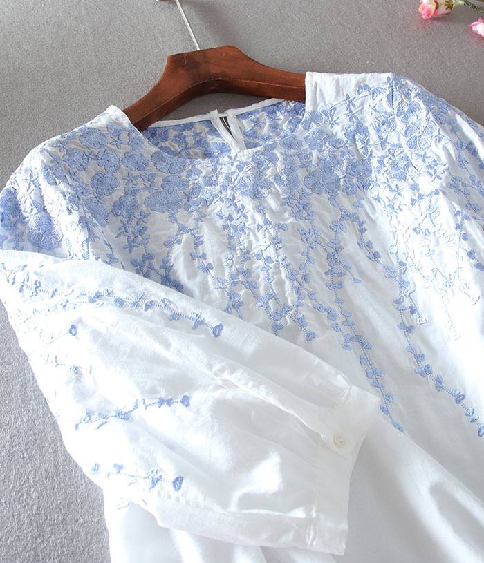 Floral Flow Embroidered  Top