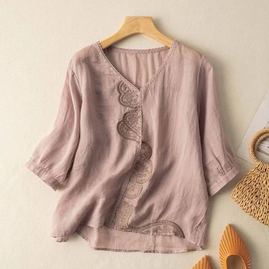 Beautiful Cotton Tunic with Delicate Embroidery