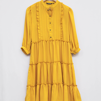 Senorita Yellow Designer Western Dress