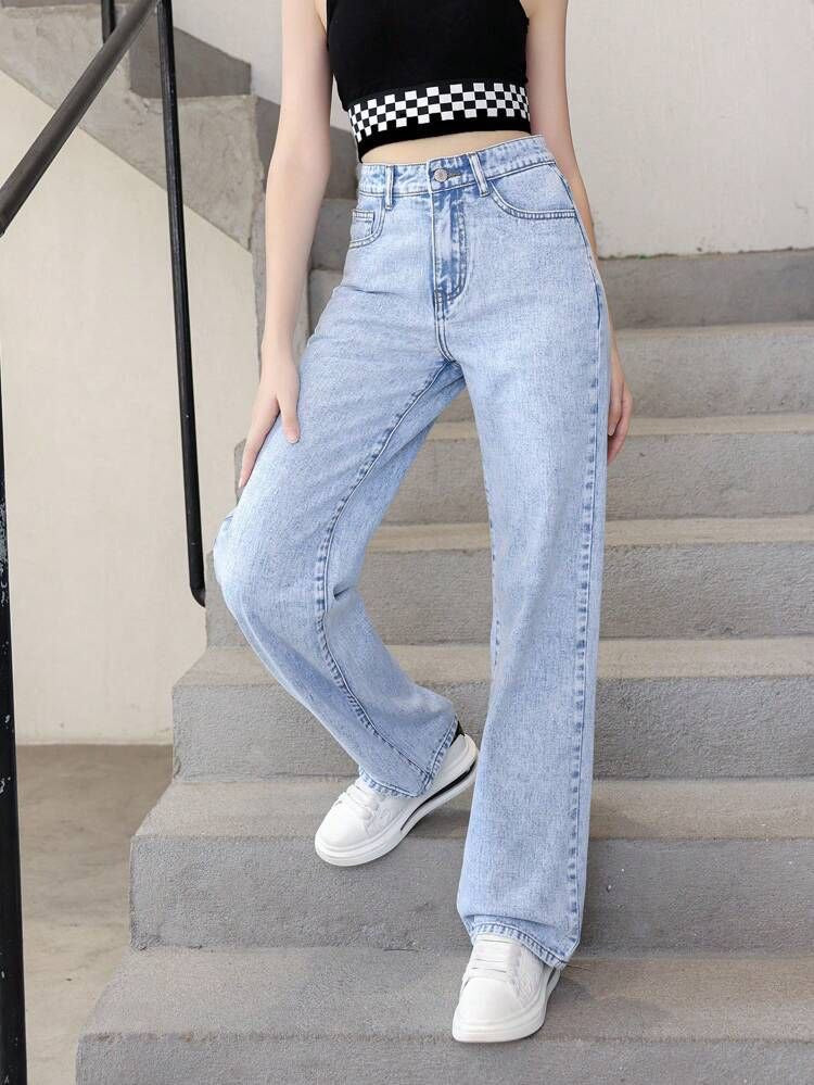 Wide High Jeans