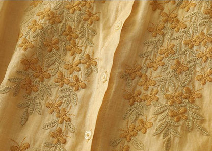 Pure Cotton Shirt With Elegance Embroidered