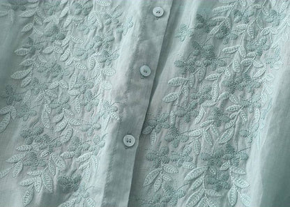 Pure Cotton Shirt With Elegance Embroidered