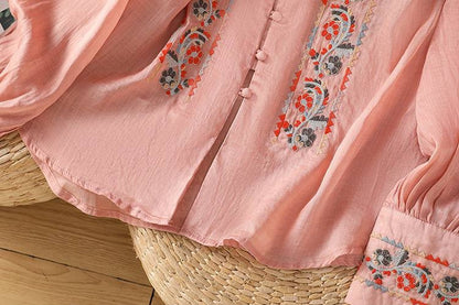 Pure Cotton Shirt With Beautiful Embroderied