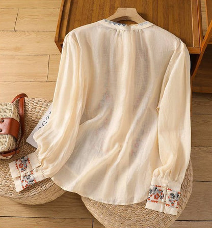Pure Cotton Shirt With Beautiful Embroderied