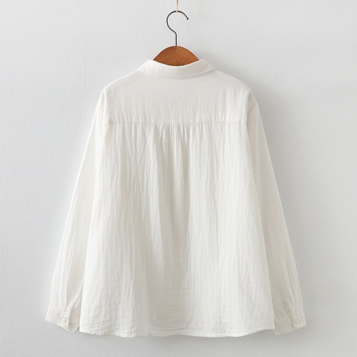 Pure Cotton Shirt With Beautiful Pleats design and Lace Work