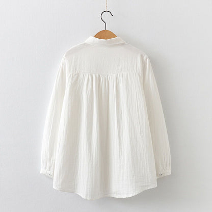 Pure Cotton Pleated Shirt Type Tunic