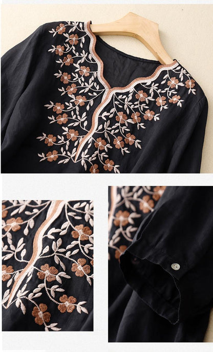 Pure Cotton  Embroidered Top