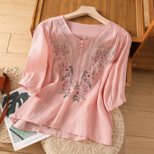 Grace Bloom Everyday Embroidered Top