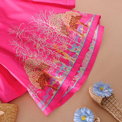 Embroidered Forest-Inspired Shirt